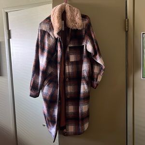 Brand new never worn plaid coat